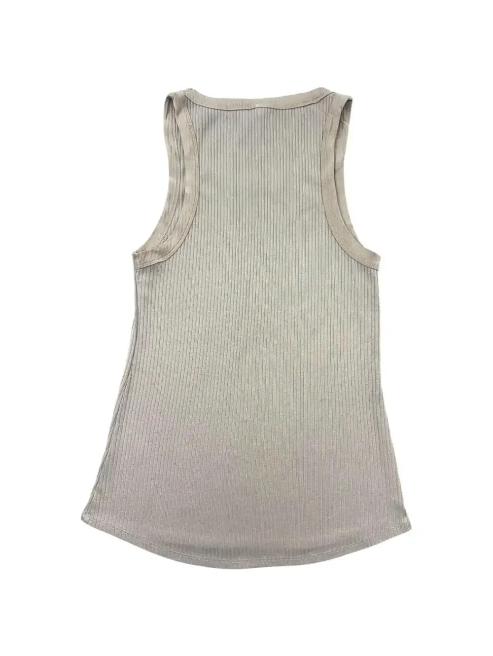 Wishlist Ribbed Tan/Cream Tank Top Casual Minimalist Sporty